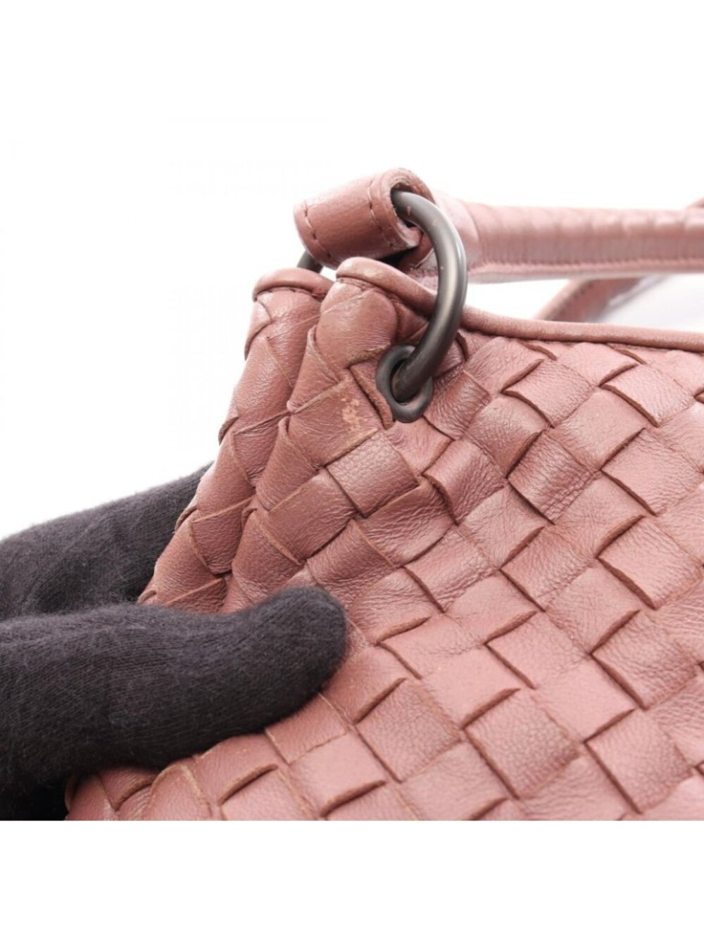 Bottega Veneta Tote Bag Intrecciato Pink Leather - Picture 8 of 12